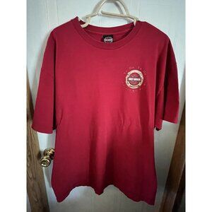 Harley Davidson T Shirt Men's 2xl Red Pirate Biker Double Sided Adult see photos